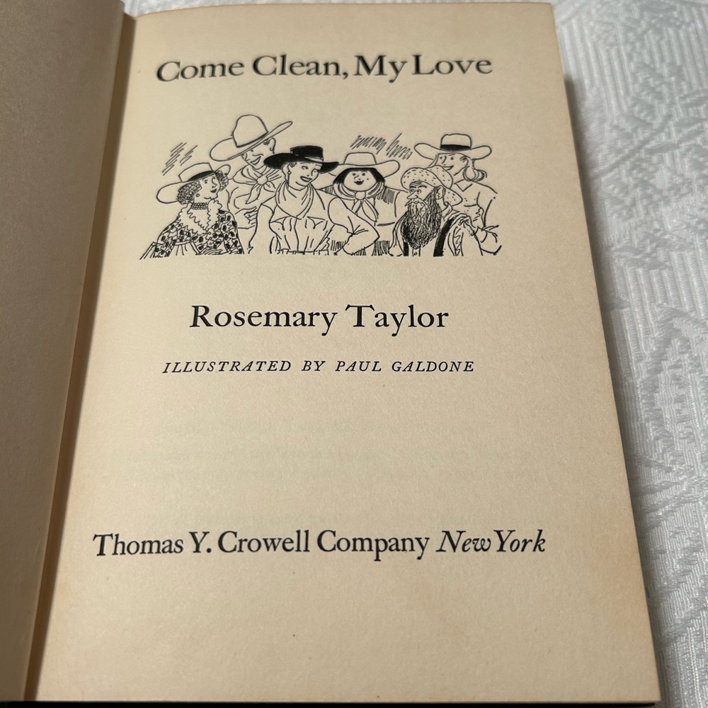 Come Clean My Love vintage book hardcover